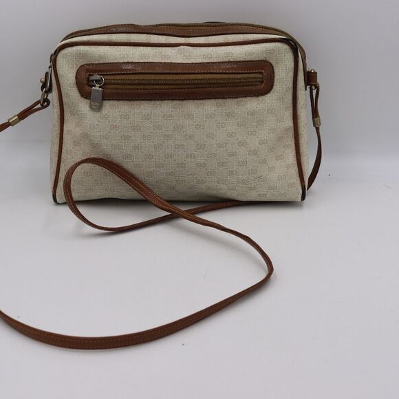 Gucci Vintage Micro GG Monogram Coated Canvas Crossbody Handbag - Picture 1 of 16